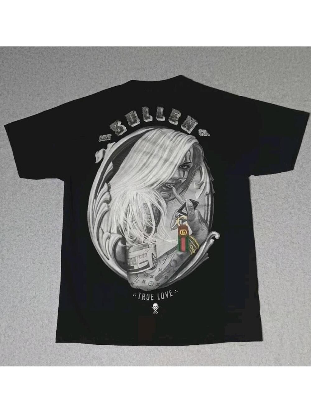 Sullen Art Collective True Love Standard Graphic Tee Mens Size Medium Black Girl